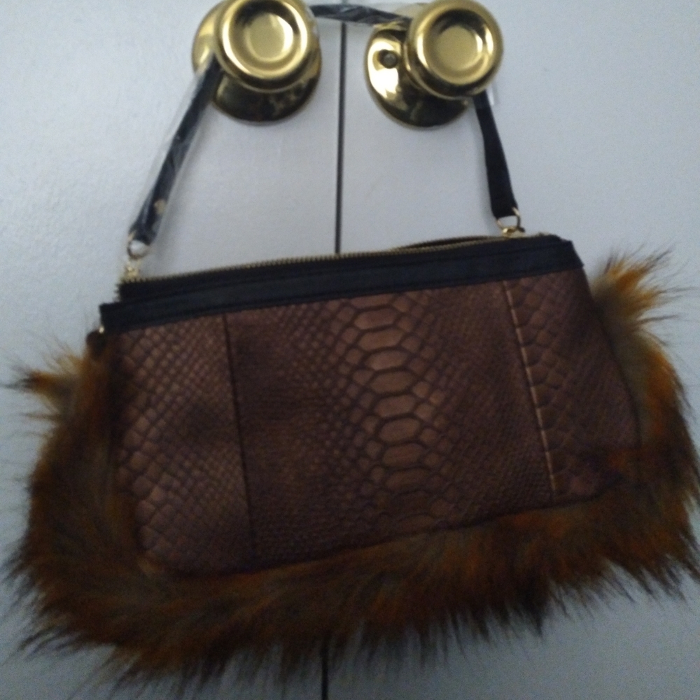 Faux Fur Clutch Bag